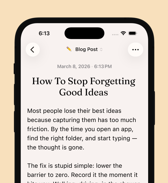 A polished blog post created from a voice recording in Talkdraft